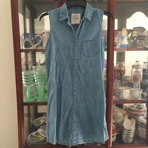 Sleeveless jean dress